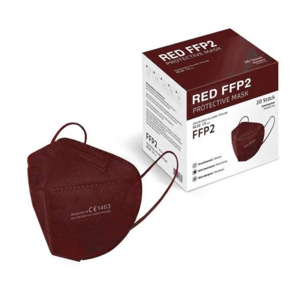 PANDEMIE Schutzmaske FFP2 Red/Bordeaux